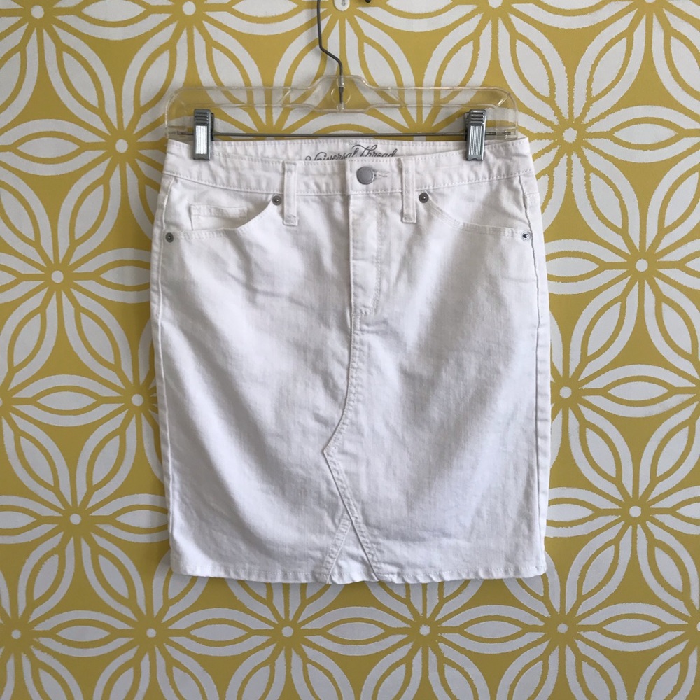 Universal Thread White Denim Skirt
